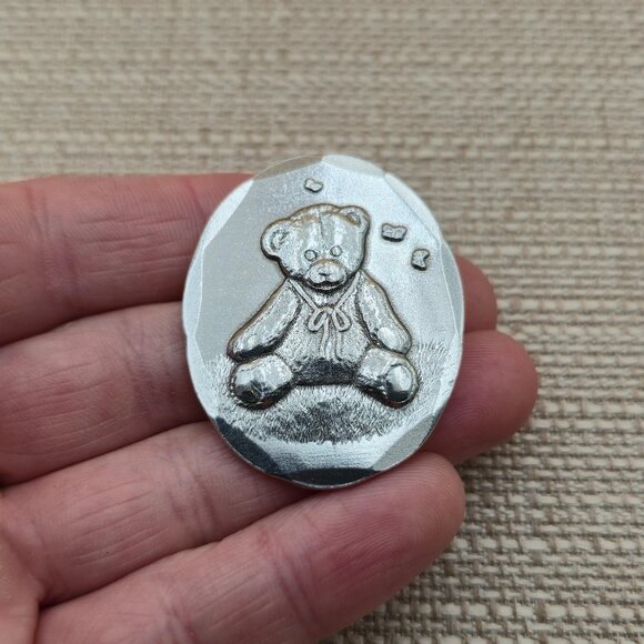 Silver Tone Adorable Bear Cute Pin Brooch Pendant A5036 - Picture 1 of 5